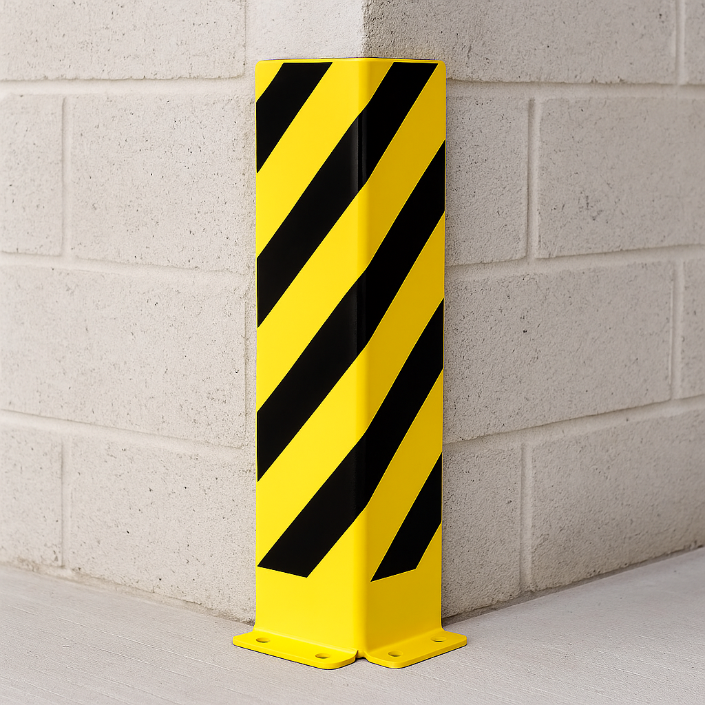 Black Bull Heavy-Duty Column & Corner Protectors – 1200mm Steel Impact Guards for Warehouse Safety
