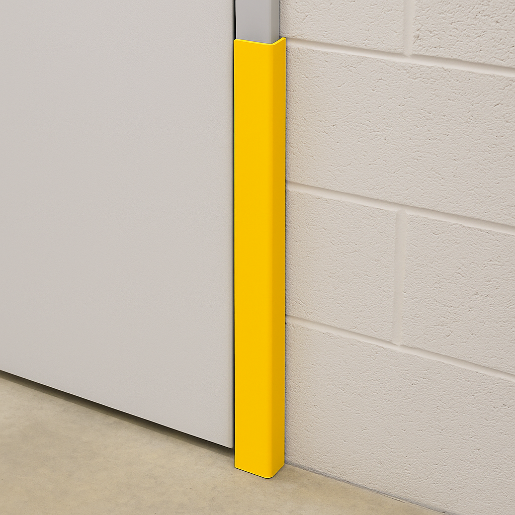 Black Bull Sliding Door Protection Guard – 1200mm Steel Impact Shield for Indoor Use