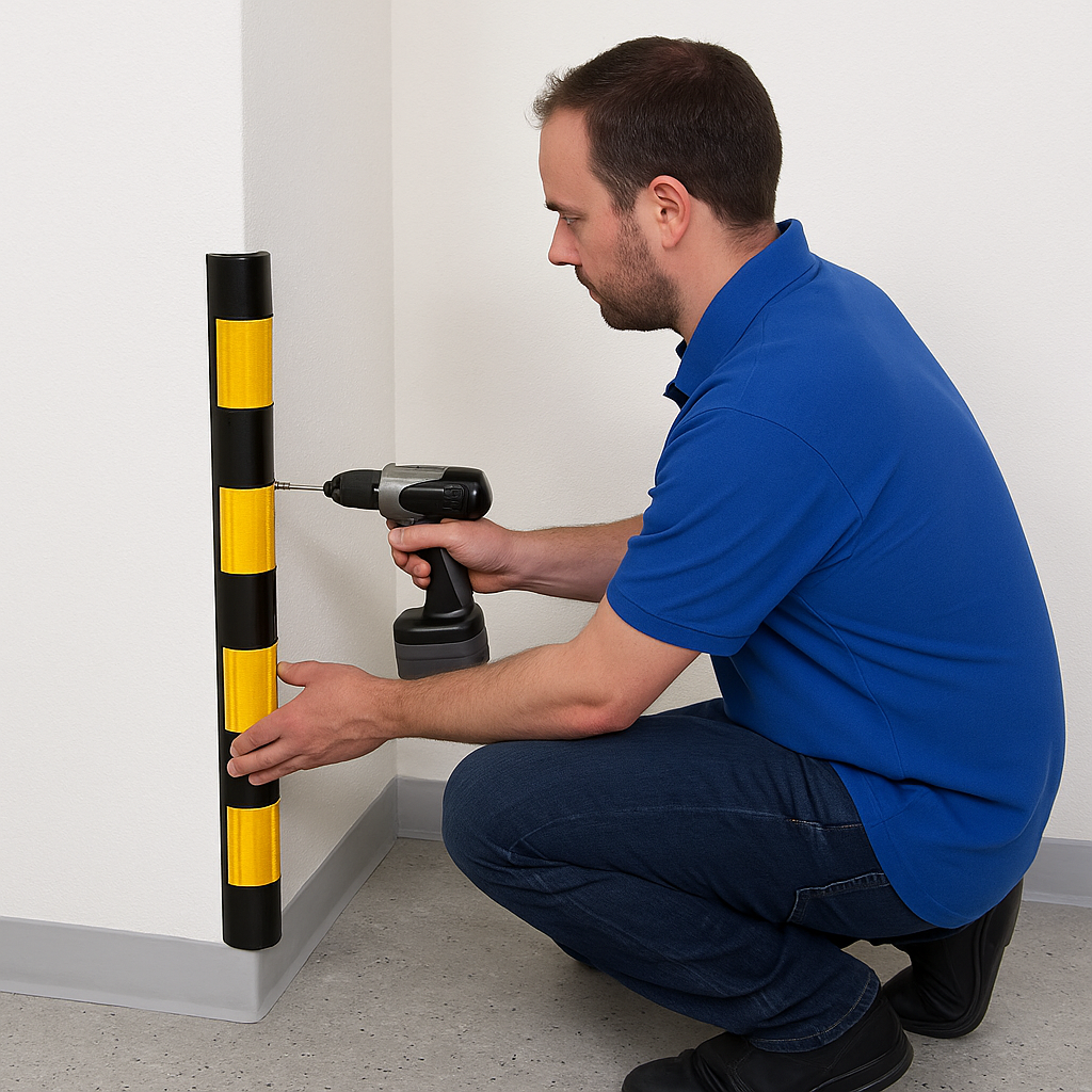 Corner Protector – Black & Yellow PU Impact Guard for Wall and Furniture Safety