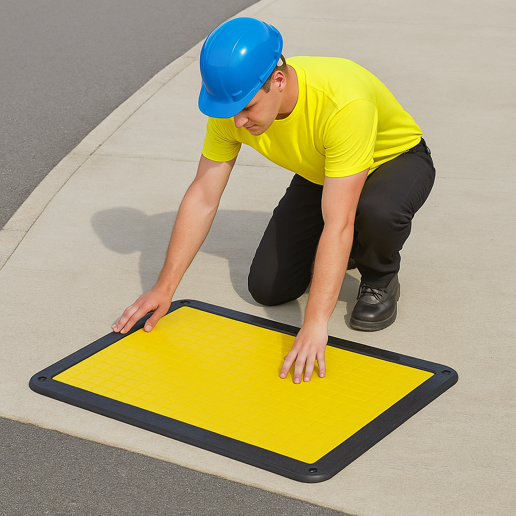 Trench Cover with Flexi-Edge – 120cm x 80cm Heavy-Duty Anti-Slip Safety Plate