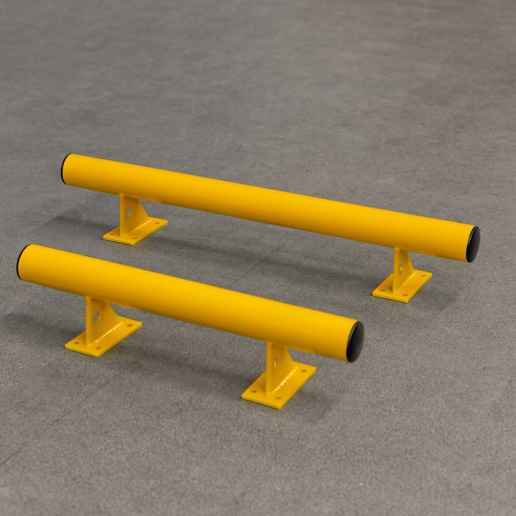 Black Bull Raised Collision Protection Bars – 2000mm Steel Indoor Impact Guard for Wall & Equipment Safety