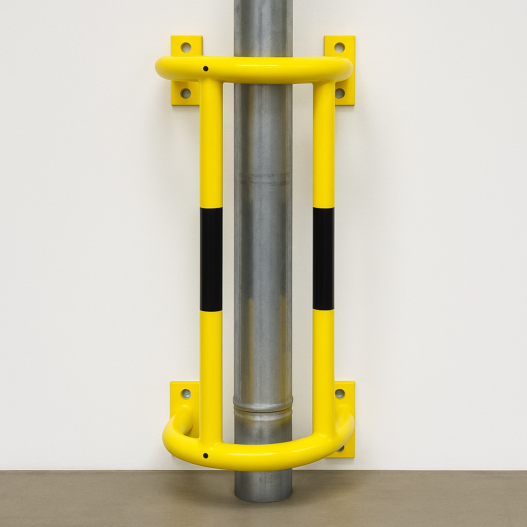 Traffic-Line Wall-Mounted External Pipe Protectors – 1500 × 350 × 300 mm – Yellow/Black