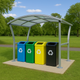Bowerham Double-Sided Cycle Shelter – High-Capacity Galvanised Steel with UV-Protected PETG Roof (BREEAM Compliant)