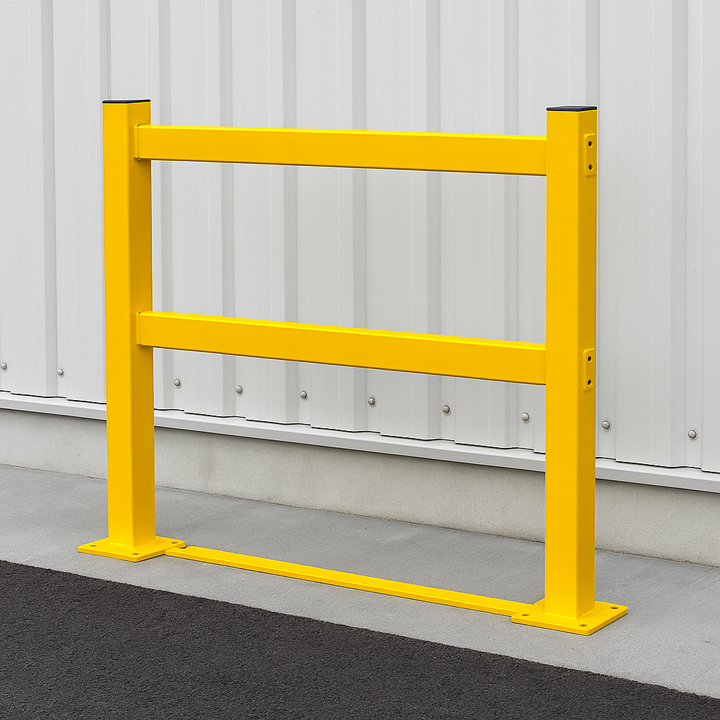 Black Bull HD Impact Protection Railing – 1000mm Heavy-Duty Steel Safety Barrier for Indoor Use