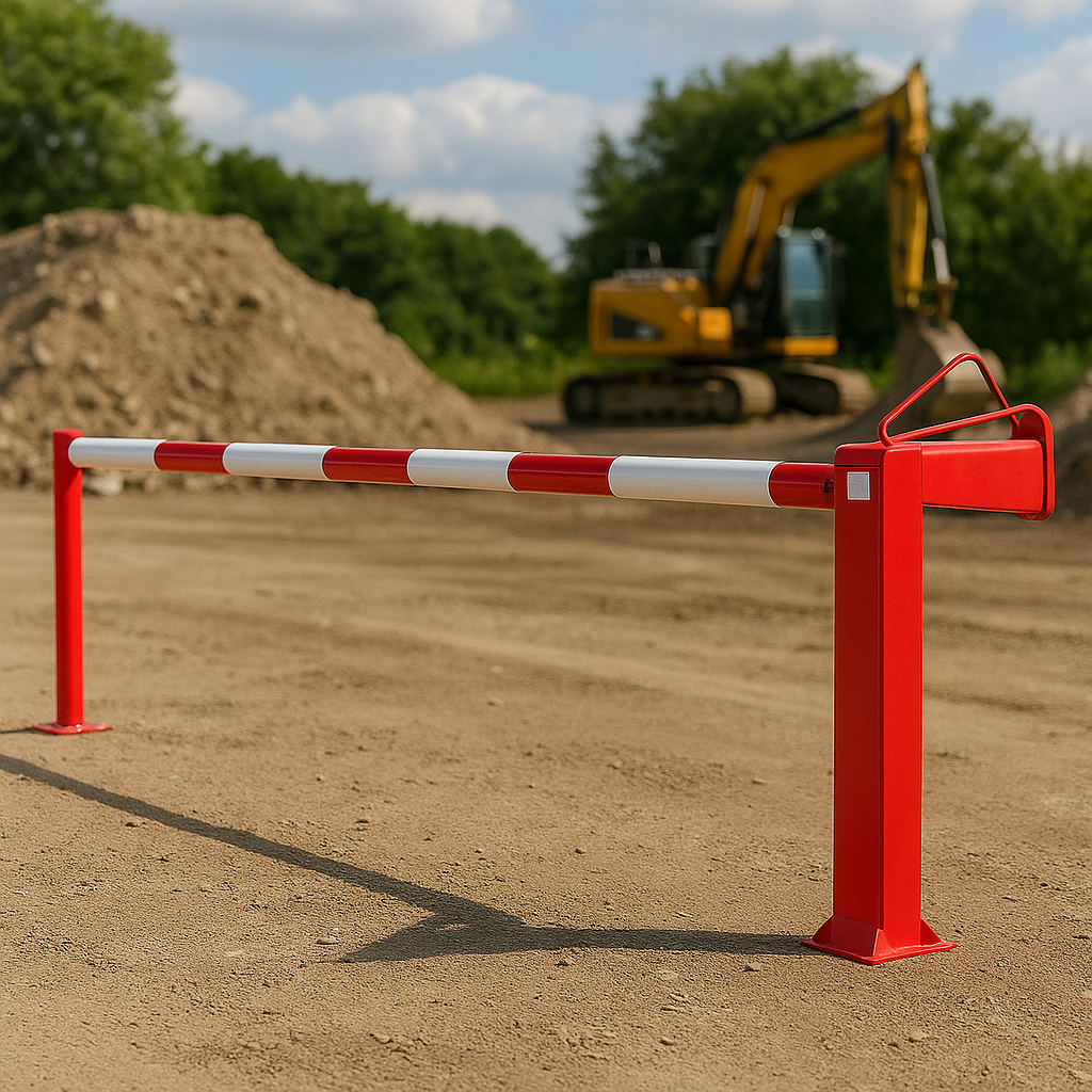 Universal Aluminium Boom Barrier – Adjustable Manual Traffic Control Gate (3.2m to 6.5m Span)