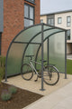 Stratford Cycle Shelter with End Panels – Galvanised Steel Frame & UV-Protected PETG Curved Roof (1m–5m)