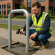 Heavy-Duty 60mm Hooped Perimeter Barrier – Galvanised Steel Security Bollard UK