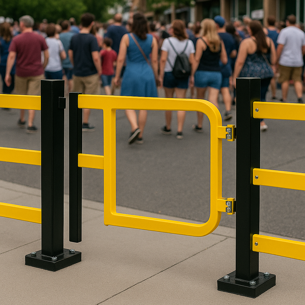 Secure Access Gate for Hybrid Railing Systems – Heavy-Duty Steel with Self-Closing Function