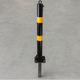 Black & Yellow Fold Down Parking Post with Ground Spigot