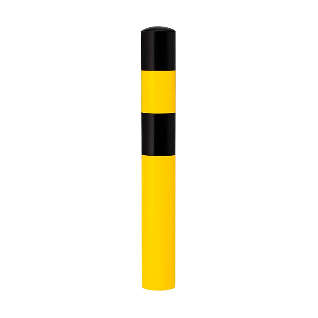 Black Bull Heavy-Duty Bollard Type S – Yellow & Black Steel Safety Post for Impact Protection