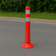 Red & White Flexible Traffic Post – High-Visibility Safety Bollard