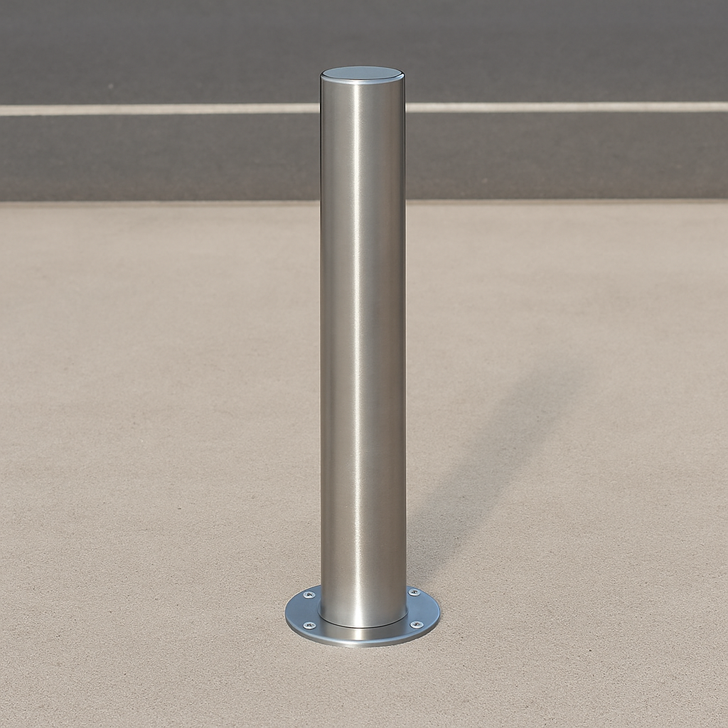 Premium Stainless Steel Round Bollard (48mm–204mm) – 1000mm Height | Fixed Access & Traffic Control Solution