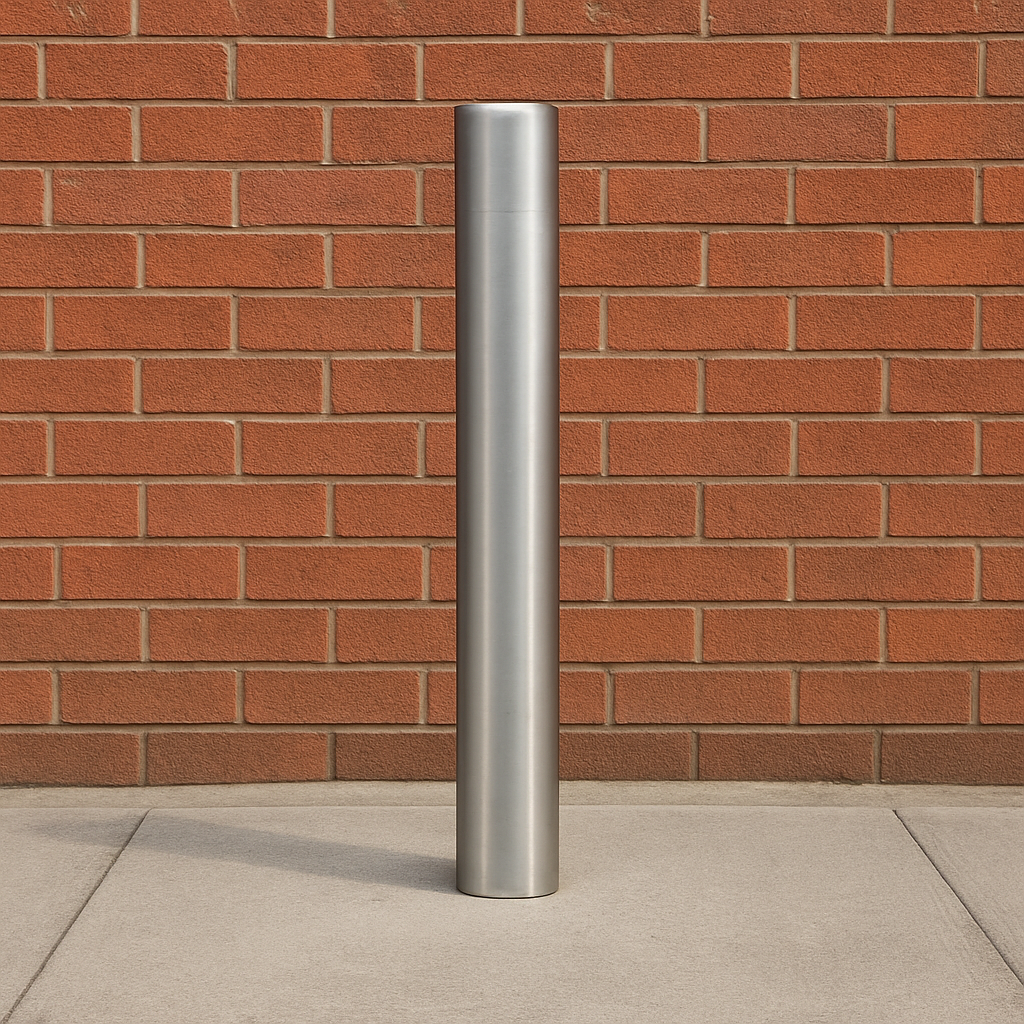 Premium Stainless Steel Round Bollard (48mm–204mm) – 1000mm Height | Fixed Access & Traffic Control Solution