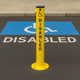 Disabled Fold-Down Parking Post – Lockable Barrier for Accessible Bay Security
