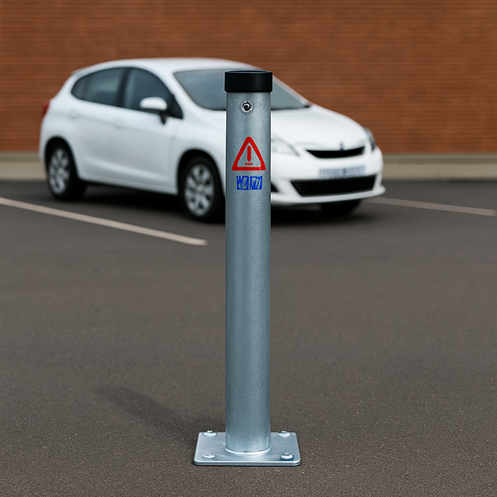 StealthGuard 580mm Retractable Parking Post | Compact Driveway Security Bollard