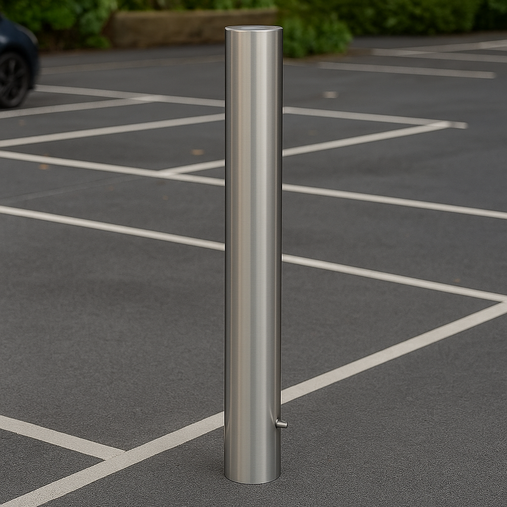 Premium 316 Stainless Steel Bollard – 140mm Diameter, 1.3m Height | Spigot-Mount Security Post