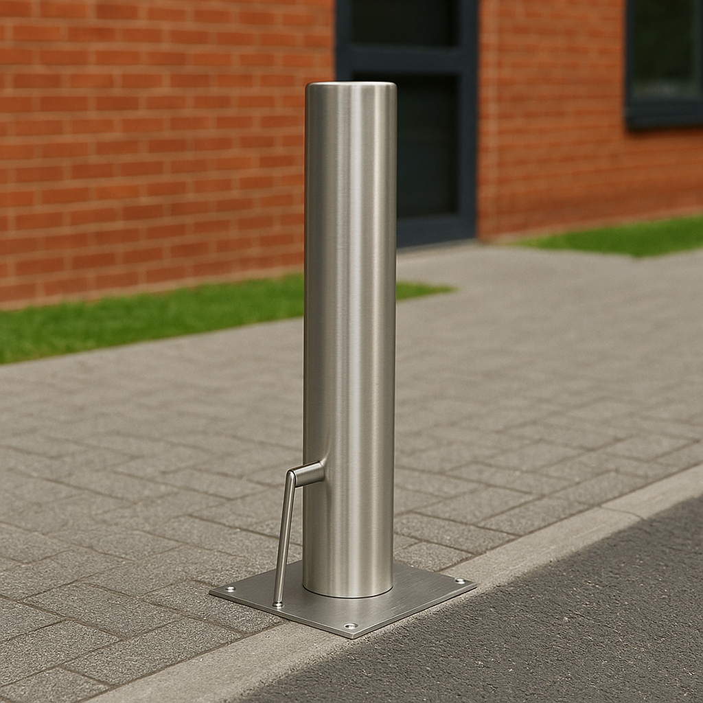 Premium Removable Stainless Steel Bollard (60–204mm Dia.) – 1000mm Height | Secure Access Control & Parking Protection