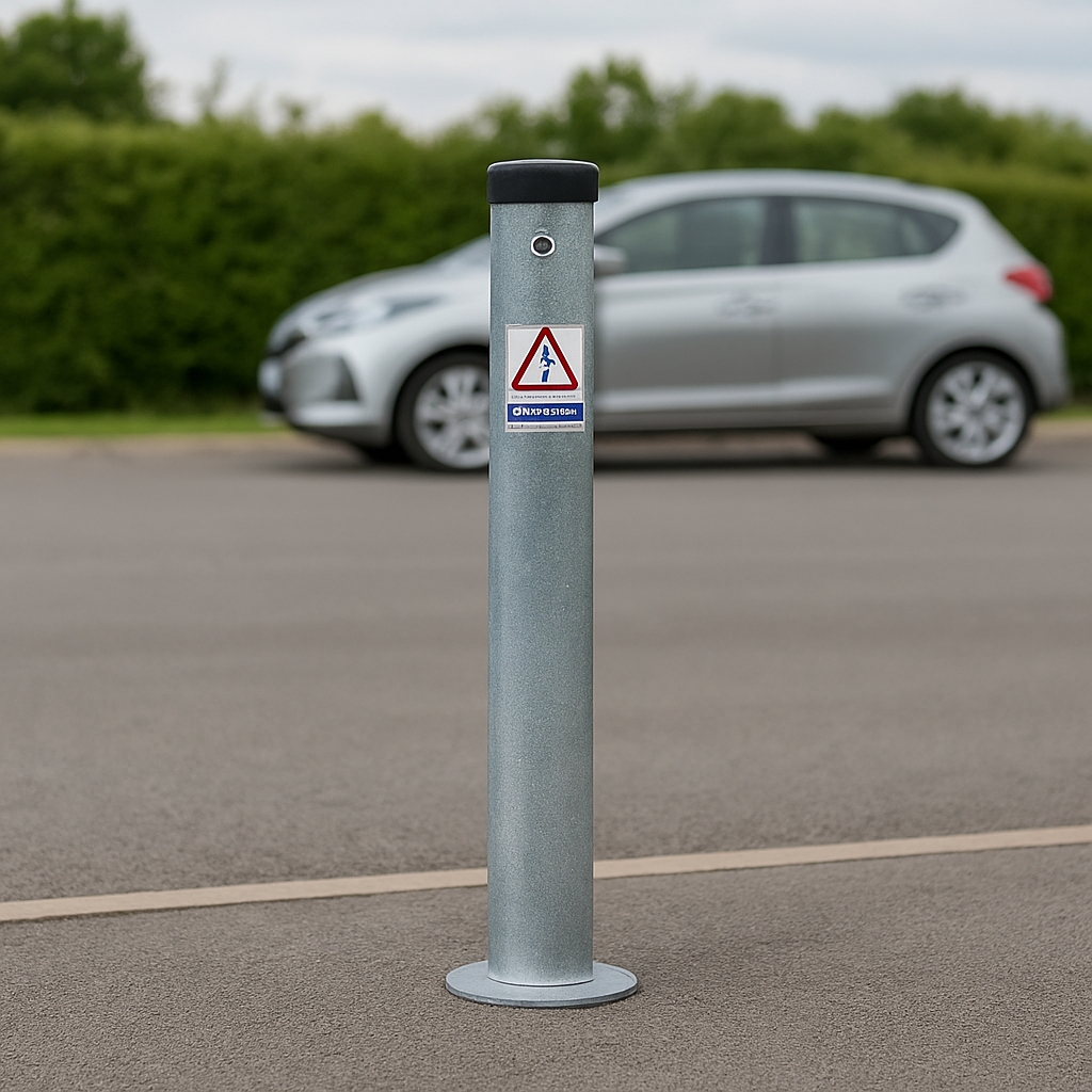 StealthGuard 580mm Retractable Parking Post | Compact Driveway Security Bollard