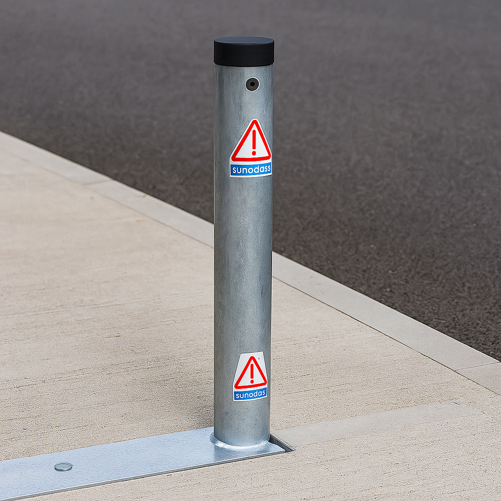 StealthGuard 580mm Retractable Parking Post | Compact Driveway Security Bollard