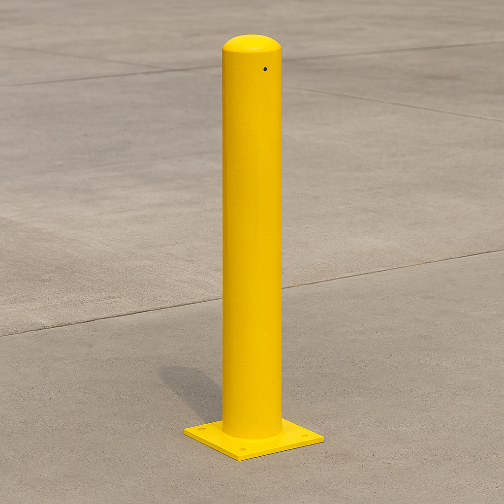 Heavy-Duty Galvanised Steel Bollard (48mm–219mm) – 1000mm Height | Fixed Impact & Access Control