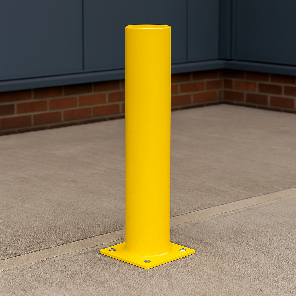 Heavy-Duty Galvanised Steel Bollard (48mm–219mm) – 1000mm Height | Fixed Impact & Access Control