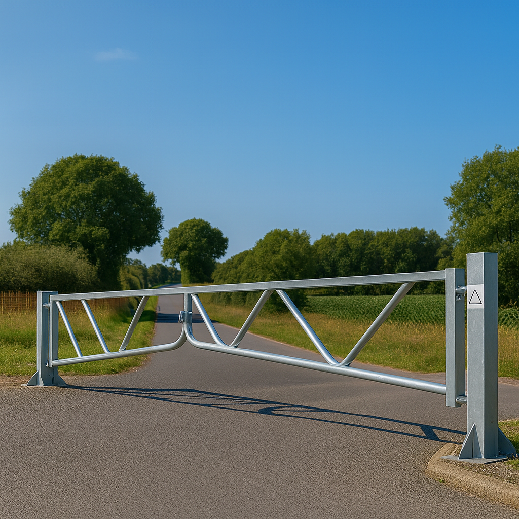 Heavy-Duty Double Swing Security Gate – Manual | 6m–14m Span | Galvanised or Powder-Coated Finish