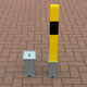 Heavy-Duty Removable Security Bollard with 2 Ground Bases