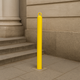 76mm Heavy-Duty Yellow Steel Bollard with Eyelet – Removable High-Visibility Security Post