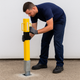 Heavy-Duty Yellow Removable Security Post with Lift-Out Handles