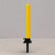 Yellow Fold Down Parking Post with Ground Spigot, Integral Lock & Eyelet
