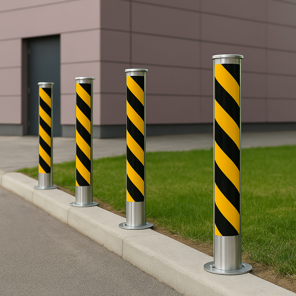 100mm Fully Telescopic Security Bollard with Integrated Lock – Heavy-Duty Retractable Driveway Post