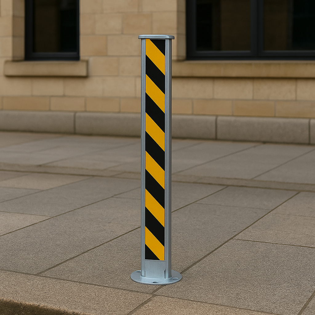 100mm Fully Telescopic Security Bollard with Integrated Lock – Heavy-Duty Retractable Driveway Post