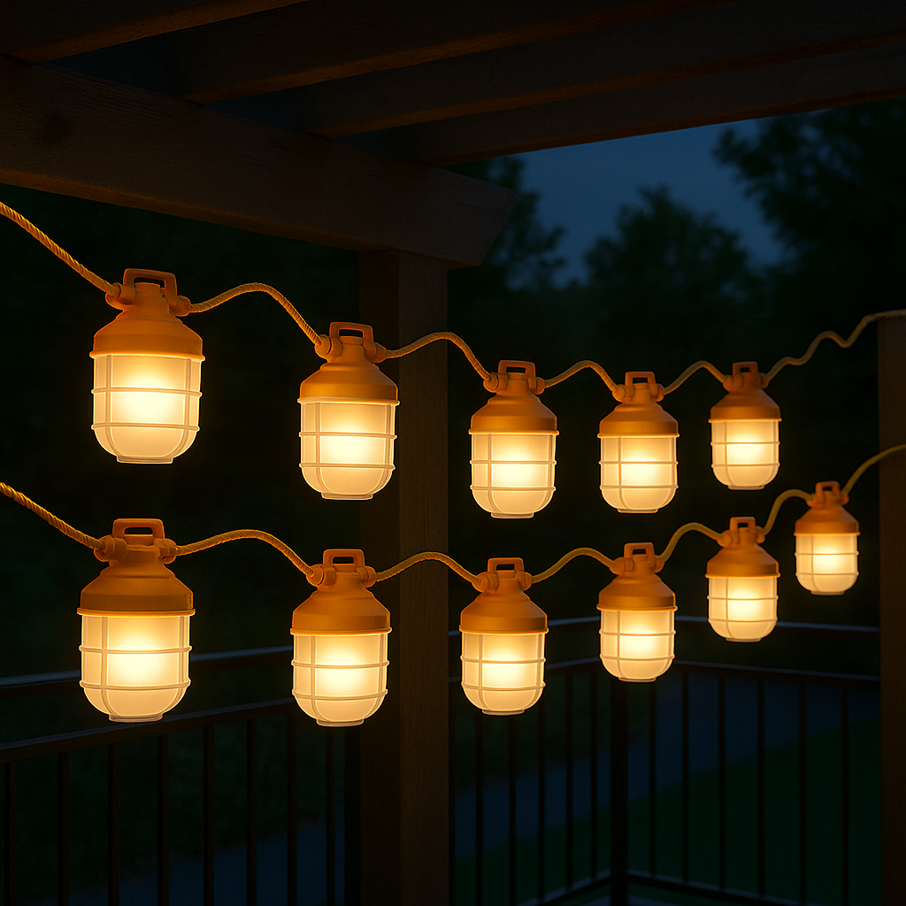 110V Industrial-Grade LED Festoon String Lights – IP67 Rated | 5 or 10 Lamps | Samsung LEDs