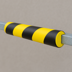 Traffic-Line Semi-Circular Surface Protector – 5m Self-Adhesive Yellow & Black Safety Guard