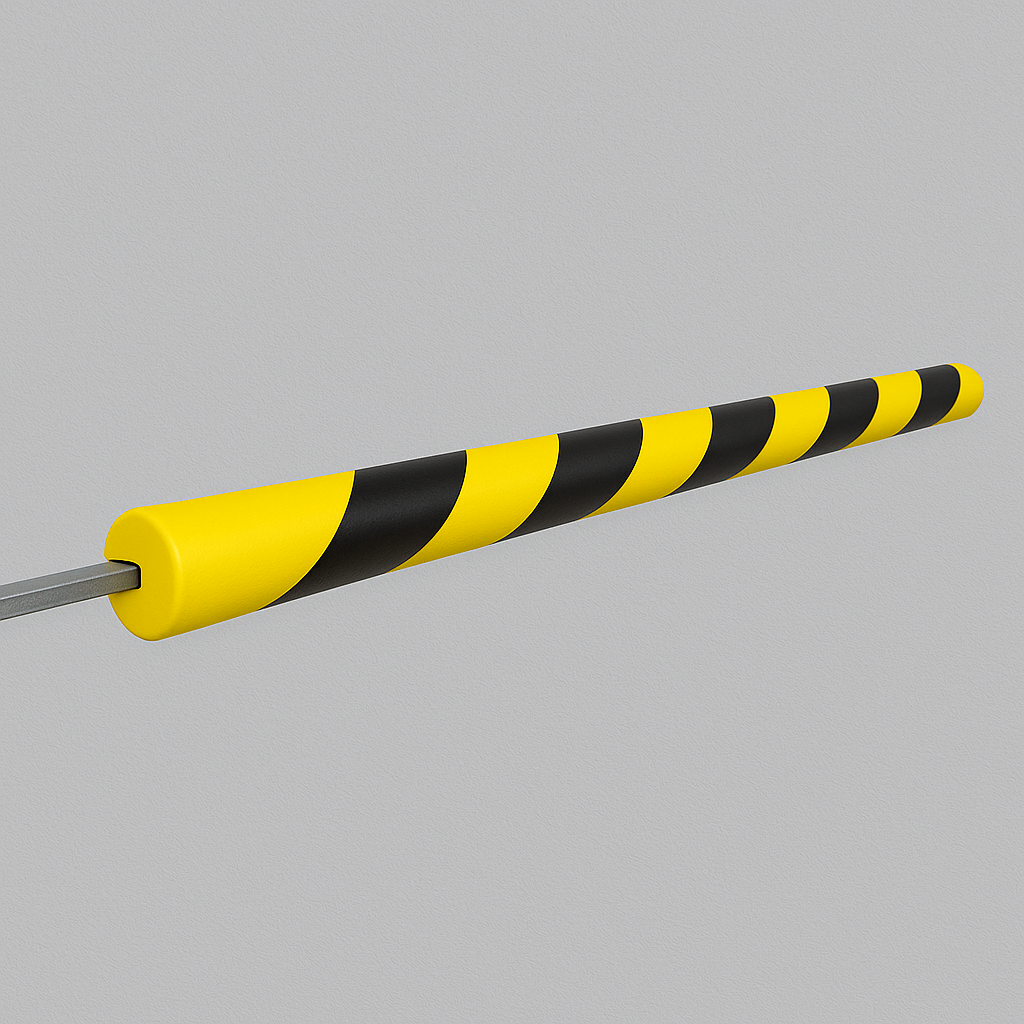 Traffic-Line Semi-Circular Surface Protector – 5m Self-Adhesive Yellow & Black Safety Guard