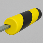 Traffic-Line Semi-Circular Surface Protector – 5m Self-Adhesive Yellow & Black Safety Guard