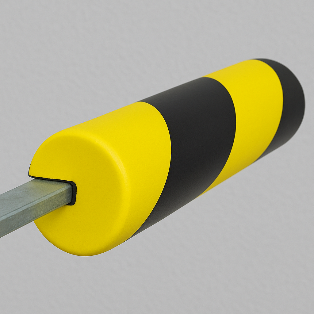 Traffic-Line Semi-Circular Surface Protector – 5m Self-Adhesive Yellow & Black Safety Guard