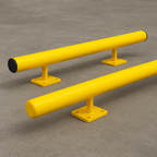 Black Bull Raised Collision Protection Bars – 1000mm Heavy-Duty Steel Impact Barrier for Indoor Safety