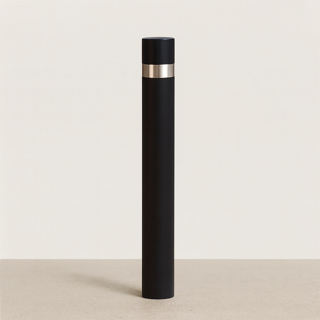 Premium Removable Security Bollard – 770mm Heavy-Duty Black Steel Post with Reflective Band & Lock