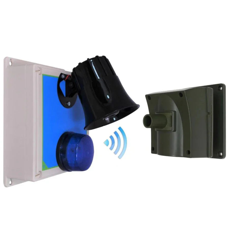 Protect 800 Long-Range Wireless Driveway Alarm – Outdoor Siren with Flashing LED & Multiple Lens Caps