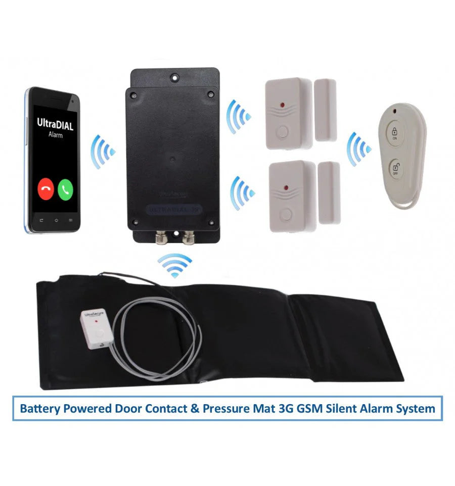 Covert Battery-Powered 3G GSM UltraDIAL Door & Pressure Mat Alarm