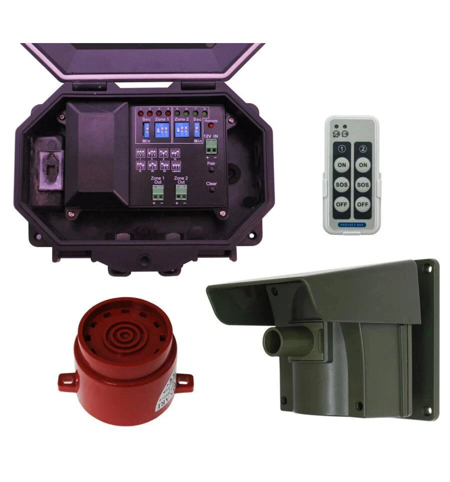 Protect 800 Long-Range Driveway PIR Alarm with Outdoor Receiver & Adjustable Siren