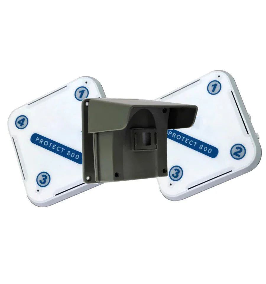 Protect 800 Wireless Driveway Alert System – Twin Receivers with Attachable Lens Caps