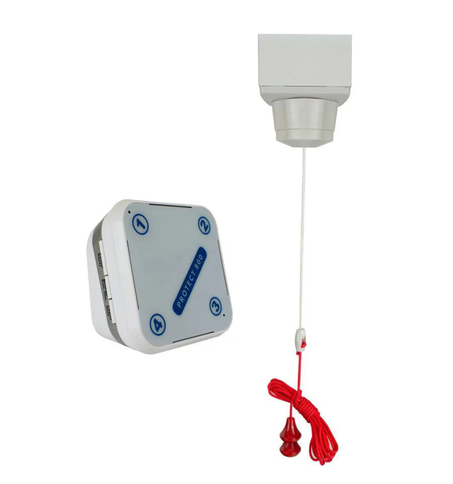 Protect 800 Long-Range Wireless Disabled Toilet Alert System – 800m Range, Pull-Cord & Receiver Kit
