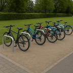 48mm ShefTek Toastrack Cycle Rack | Heavy-Duty Galvanised or Stainless Steel Bike Stand – Secure High-Density Parking for 2–10 Cycles