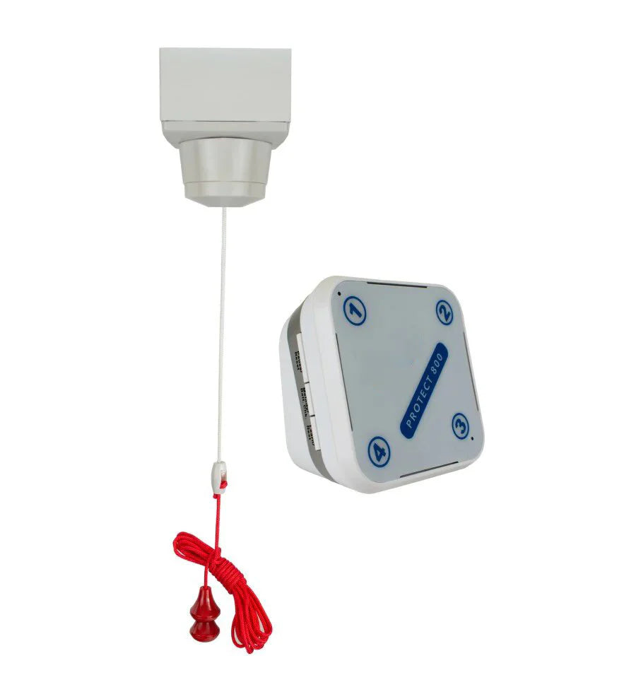 Protect 800 Long-Range Wireless Disabled Toilet Alert System – 800m Range, Pull-Cord & Receiver Kit