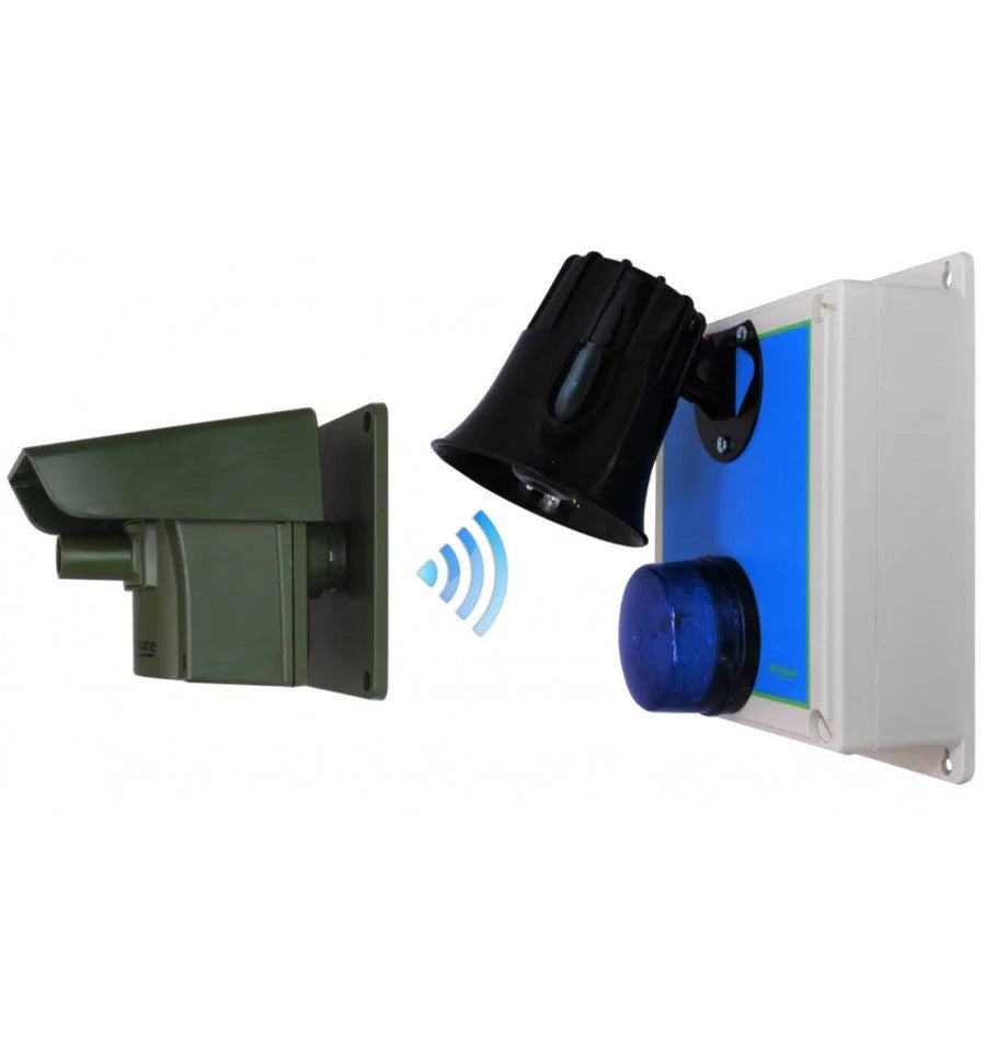 Protect 800 Long-Range Wireless Driveway Alarm – Outdoor Siren with Flashing LED & Multiple Lens Caps