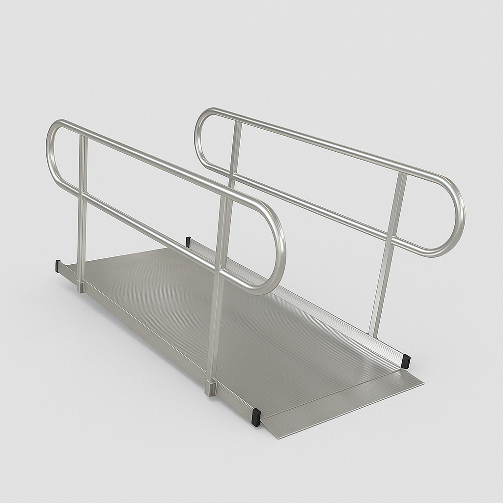 Durable Wheelchair Ramp with Handrails – Adjustable 3ft to 12ft