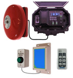 Protect-800 Wireless Commercial Bell Kit – Heavy Duty Push Button & Loud 85 dB Bell