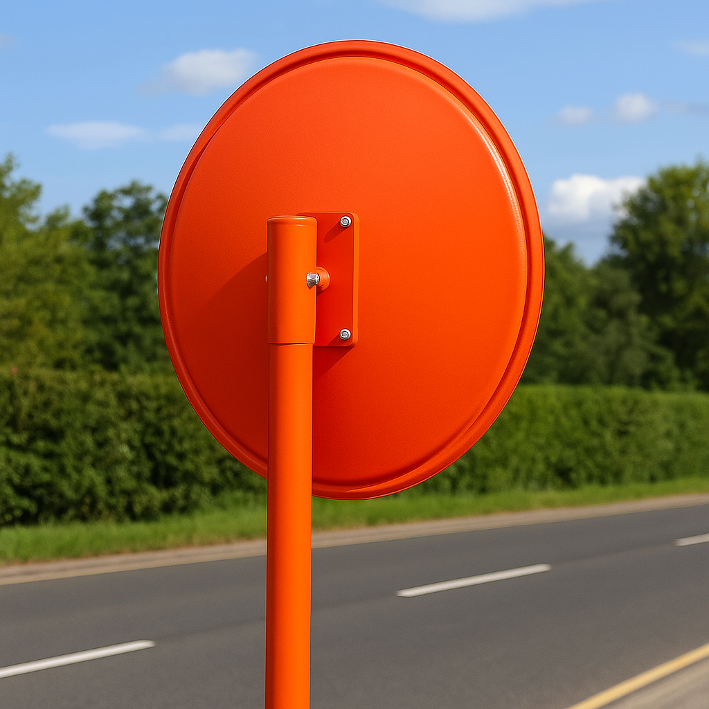 Outdoor Convex Traffic Mirror with Hood – Enhanced Safety & Blind Spot Elimination